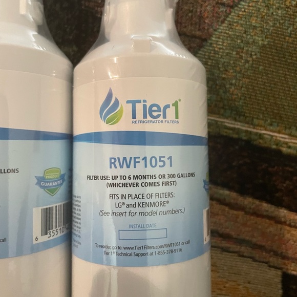 Lot of 2 Tier 1 Refrigerator Water Filters RWF1051 KENMORE LG NEW - Picture 8 of 8